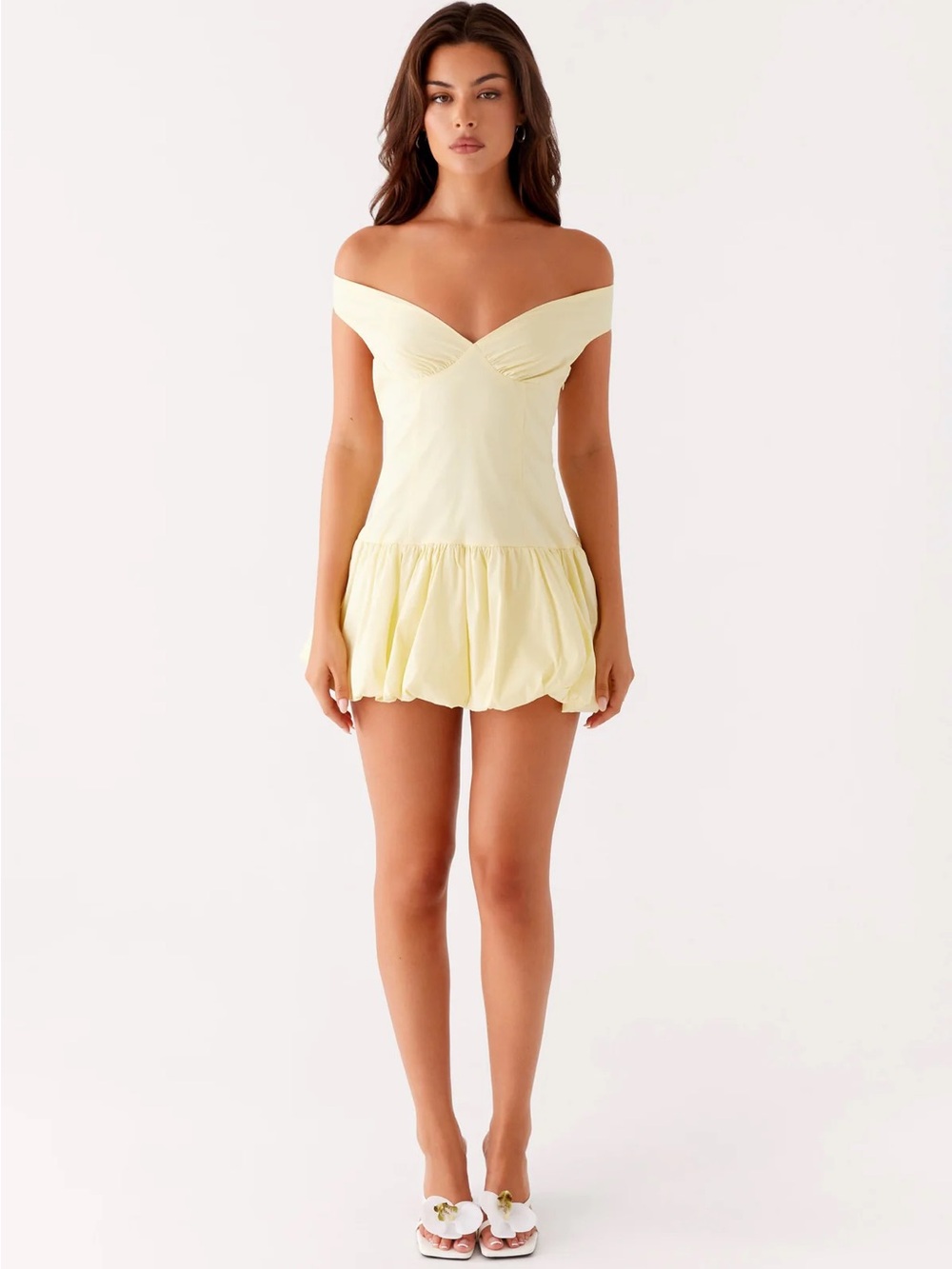 Peppermayo Endless Romance Off Shoulder Mini Dress